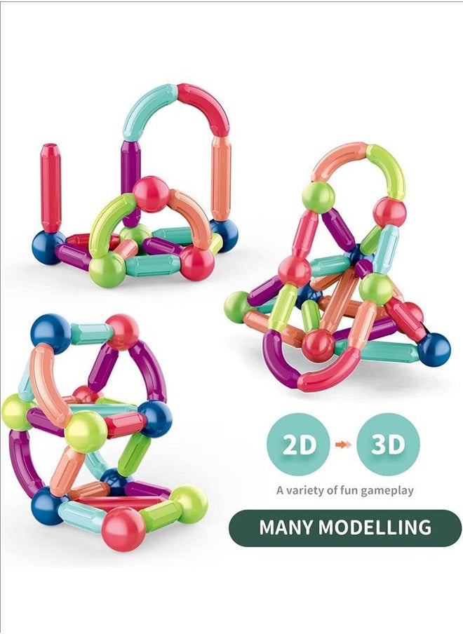 BLOOMING TIME - Toy Building Blocks Are Ultra-Safe Materials And Durable, Easy To Connect And Disconnect, Cultivate Children's Thinking And Cognitive Skills, And Stack 42 Toy Magnetic Building Blocks. - Image 1