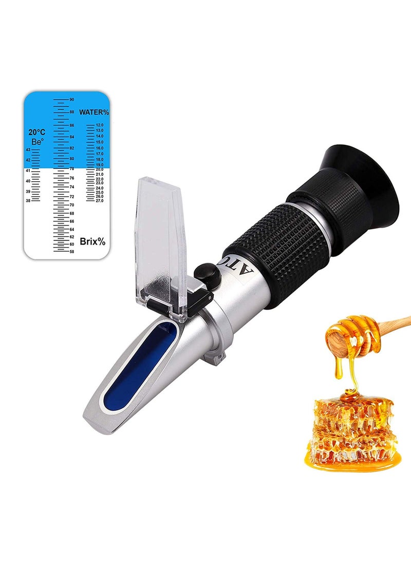 AUTOUTLET AUTOUTLET 3-in-1 Honey Refractometer for Honey Moisture, Brix and Baume, 58-90% Brix Scale Range, Honey Moisture Tester with ATC, Ideal for Honey, Milk, Sugar Syrup, Fruit jam and Molasses, Beekeepers  - Image 1