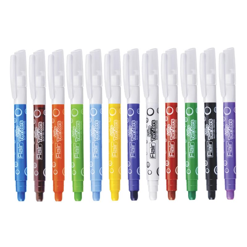 FLAIR SILKY TWISTERS GEL CRAYONS (12 PCS SET) - Image 2