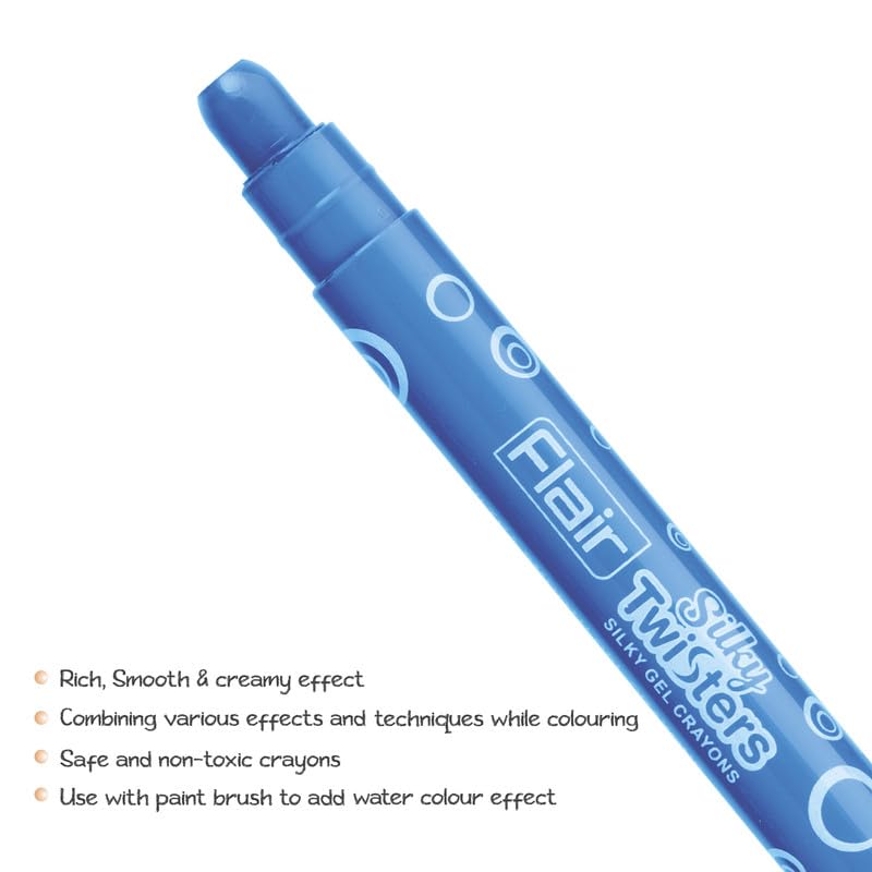 FLAIR SILKY TWISTERS GEL CRAYONS (12 PCS SET) - Image 4