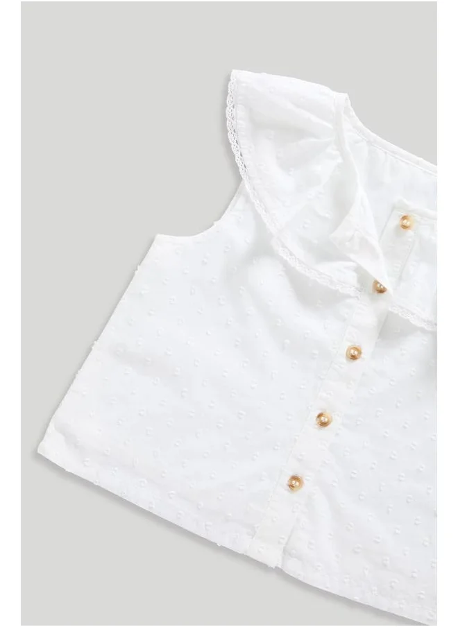 مذركير White Dobby Blouse