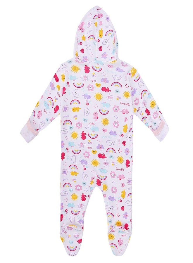 MAGIC TOWN Babyneeds New Born Baby Multi-Color Long Sleeve Cotton Sleep Suit Romper for Boys and Girls Set of 2 - Image 3