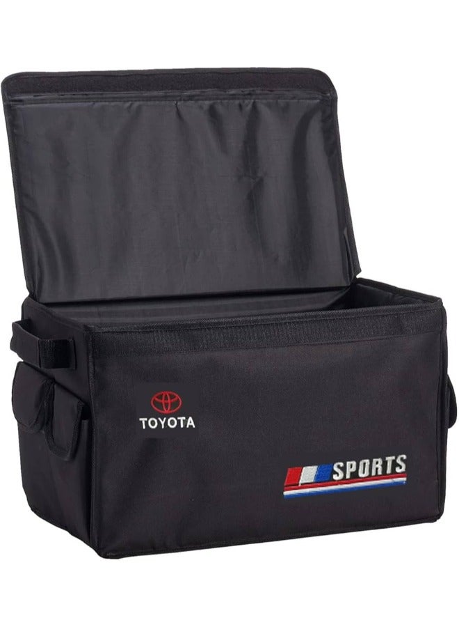 TOYOTA Foldable Car Trunk Organizer Storage Box with Small Pockets and Slots