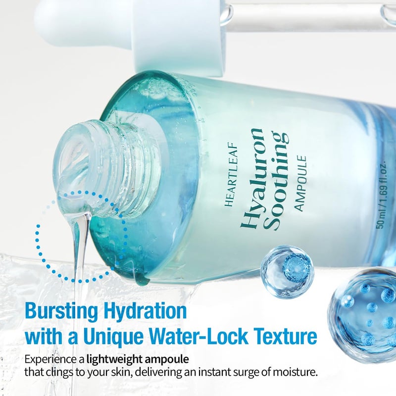GOODAL Heartleaf Hyaluron Soothing Ampoule, Hydration Facial Serum for Glowy Skin, Lightweight Serum, Korean Skincare, K Beauty Ampoule - 50ml,1.69 Fl oz - Image 5