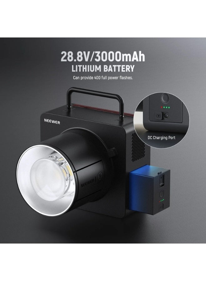 نيوير Q6 600Ws 2.4G TTL HSS Outdoor Studio Flash - Image 4