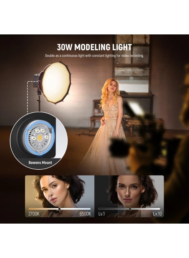 نيوير Q6 600Ws 2.4G TTL HSS Outdoor Studio Flash - Image 3