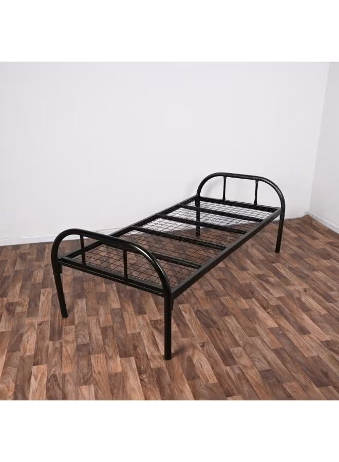 Economical Iron Bed Frame for Single, 90 x 190 x 60 cm, MS_BED_MTL_0008, Black - Image 1
