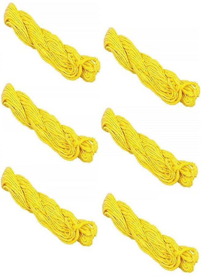 Jyokrish Handmade Brahmin Yellow Cotton Thread Janeu for Puja Made of Pure Cotton Mota Dhaga,Yagnopaveeth for Puja or Personal Janeu Thread |Pack of 6 - Image 1