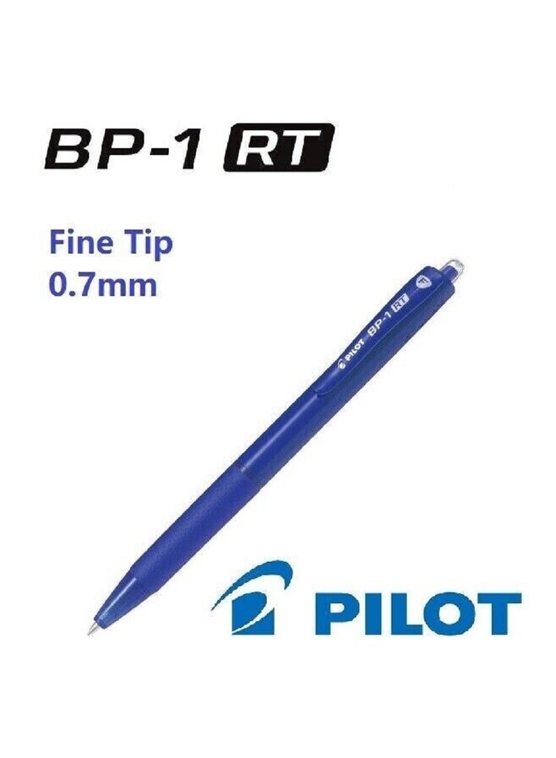 Pilot BP-1 RT 0.7mm Fine Tip Ball Pen with Soft Rubber Grip / Blue Ink, Pack of 12 - Image 5