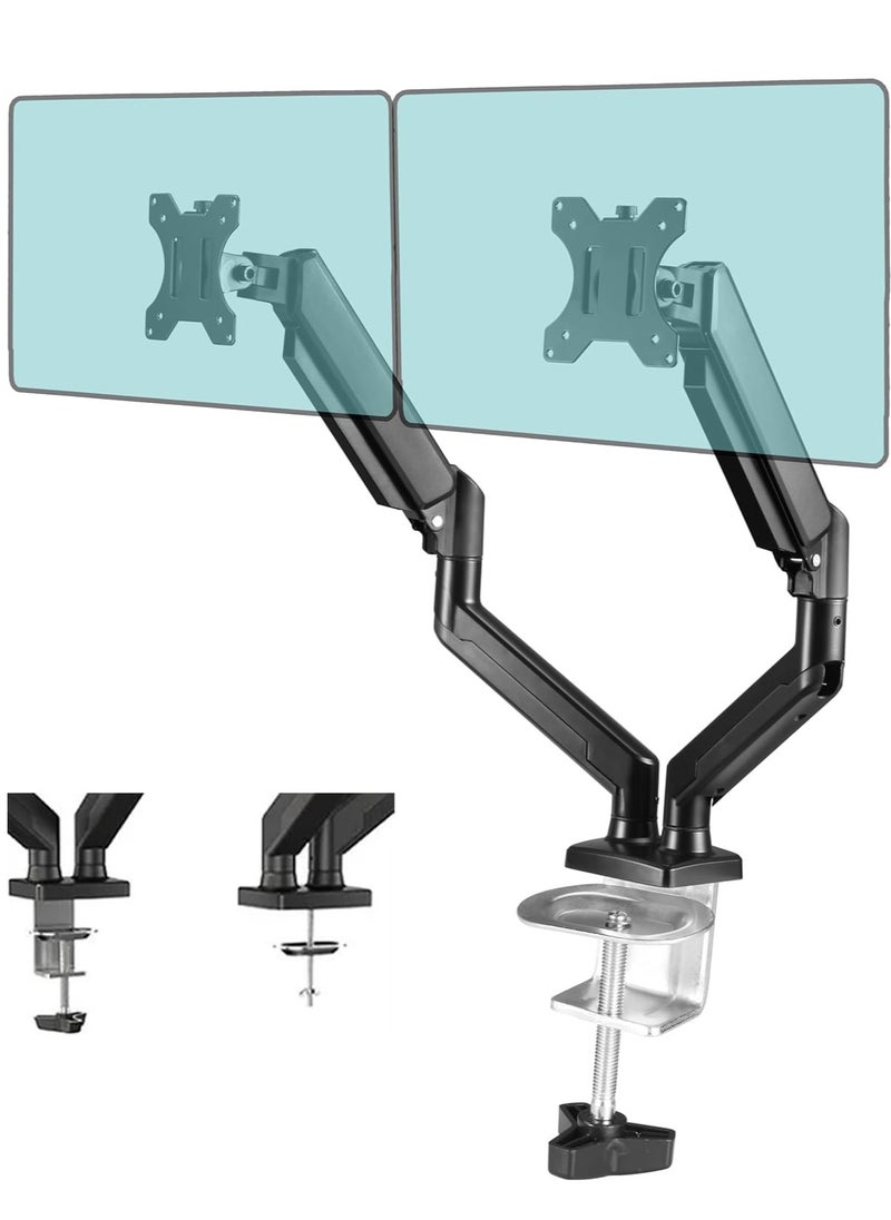 Generic - Dual Monitor Stand, Adjustable Gas Spring Monitor Desk Arm, Heavy Duty Monitor Mount, Load Capacity 2-10 KG VESA Monitor Stand, Suitable for 13 to 32 inch Computer Monitor Mount for Home Office - Image 1