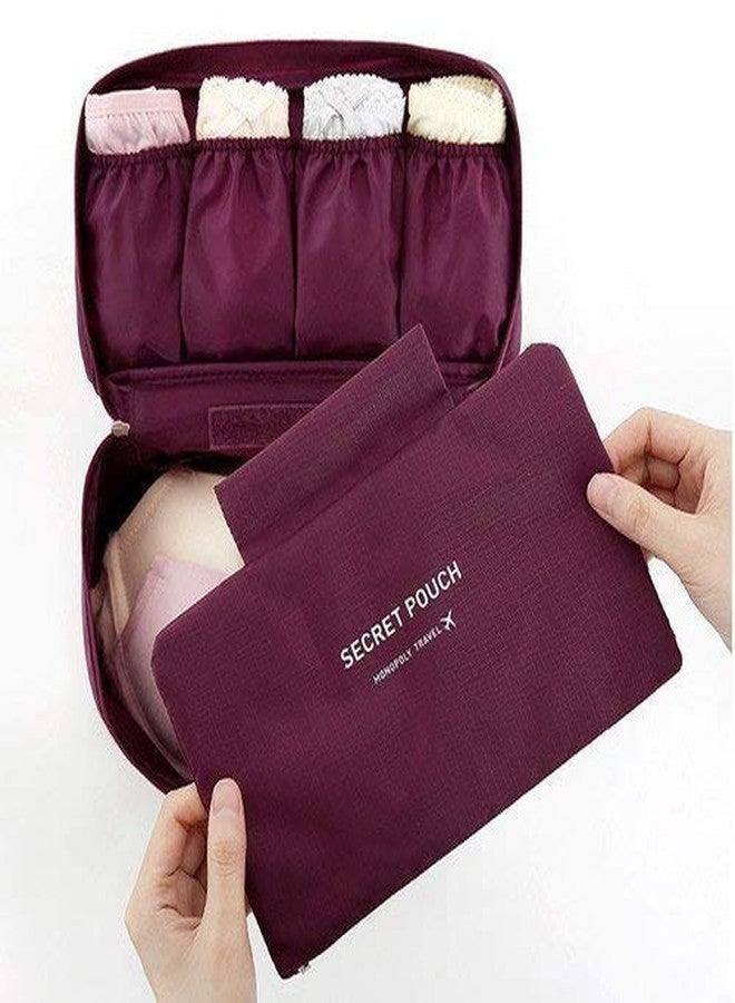 WEELZONE حقيبة تنظيم ملابس داخلية نسائية من النايلون من WEELZONE، مثالية للسفر والتنظيم. حقيبة تخزين ملابس داخلية نسائية مقاومة للماء (متعددة الألوان) - مثالية للسفر والتنظيم - Image 4