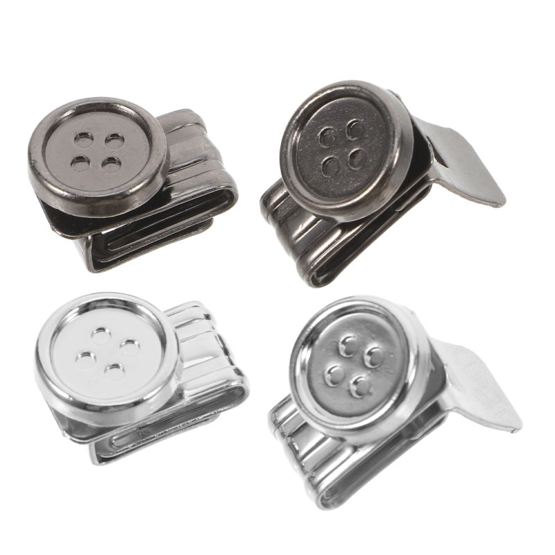 No Sew Button Suspenders with Durable Metal Clips for Pants and Jeans - Image 1