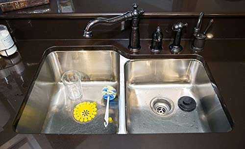 Compac Home مصفاة حوض المطبخ المعطرة برائحة الأقحوان من كومباك - تعطر وتنشط حوضك، ملحقات أساسية لحوض المطبخ، مصفاة تصريف الحوض - جامع، أصفر، برائحة الليمون، 6 قطع، (3 عبوات من 2) - Image 2