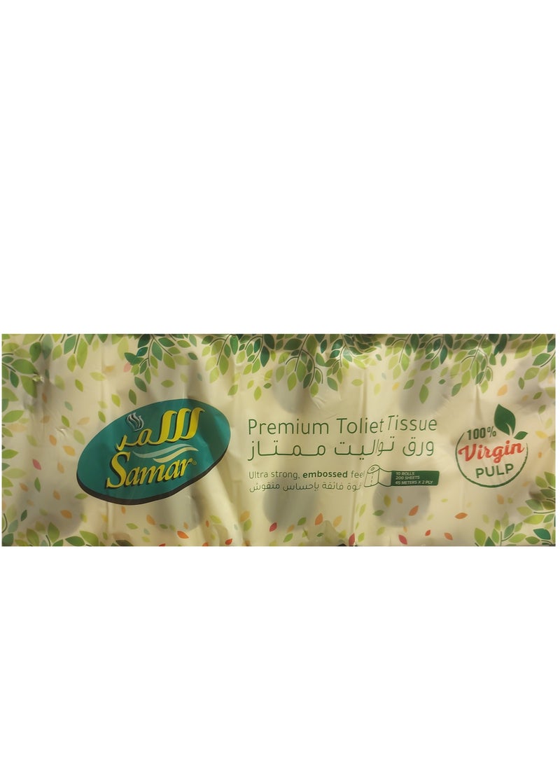 Samar Toilet Roll 2 Ply 200 Sheets 10 Rolls - Image 1