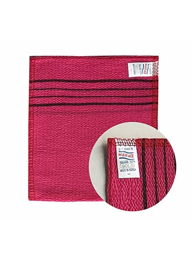GOLDSANGSA Korean Asian Exfoliating Bath Washcloth Towel 4pcs(Red) GOLDSANGSA - Image 3