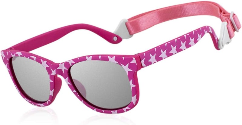 MAXJULI Baby Infant Sunglasses Safe, Soft, With Adjustable Strap 0-24 Months BPA Free 7002 - Image 1