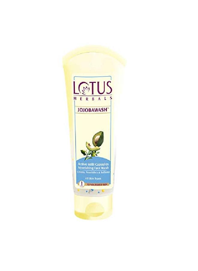 LOTUS HERBALS Jojobawash Active Milli Capsules Nourishing Face Wash | For All Skin Types | 80Ml  - Image 1