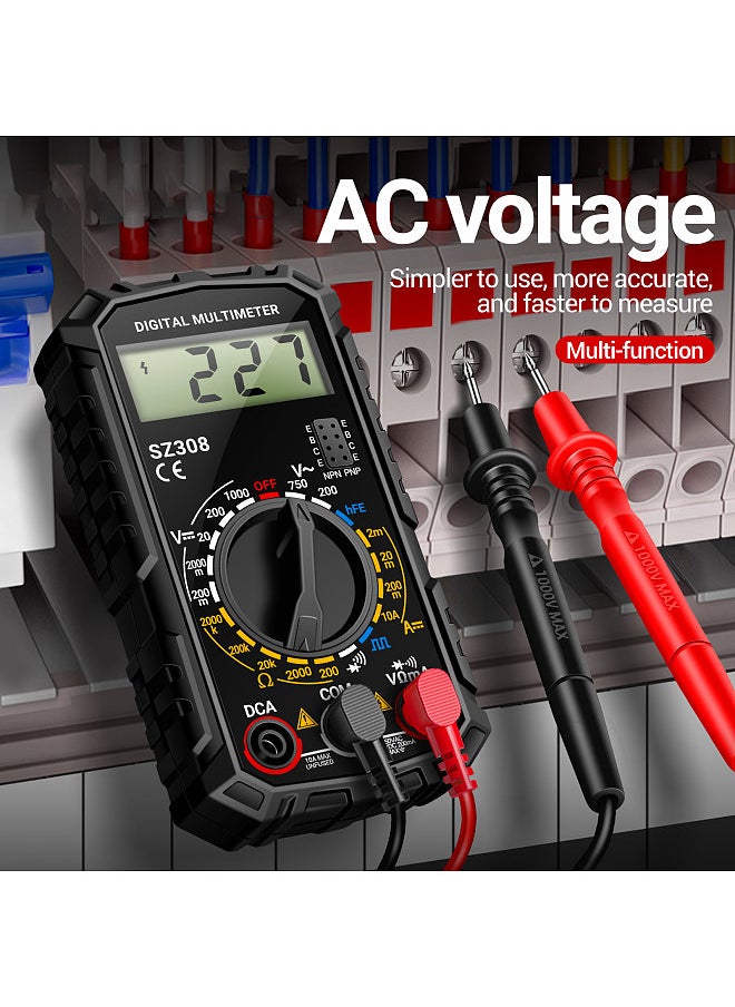 ANENG - SZ308 Digital Multimeter Square Wave Digital Tester 1999 Counts HFE Triode Buzzer Multimeter AC/DC Voltage DC Current Resistance Test Tool - Image 1
