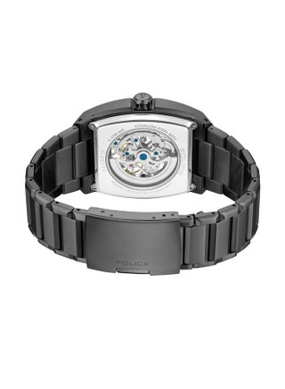 Men Skeletor Automatic Men's 42mm Watch with Matte Black Dial, Rose Gold Indexes, IP Black 316L Stainless Steel Bracelet - view 3