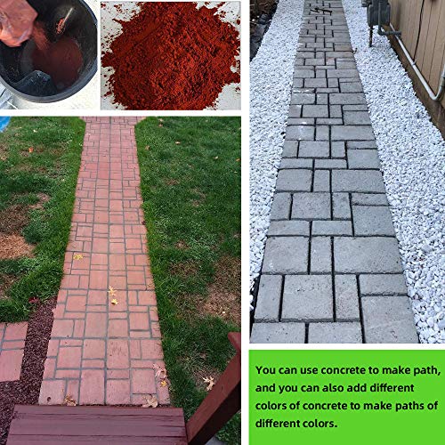 CJGQ 17.5"x15.5"x1.5" CJGQ Walk Path Maker Reused Concrete Molds Pathmate Stone Molding Stepping Stone Paver Walk Way DIY Path Paving Garden Yard Patio Mold (10-Grid) - Image 4