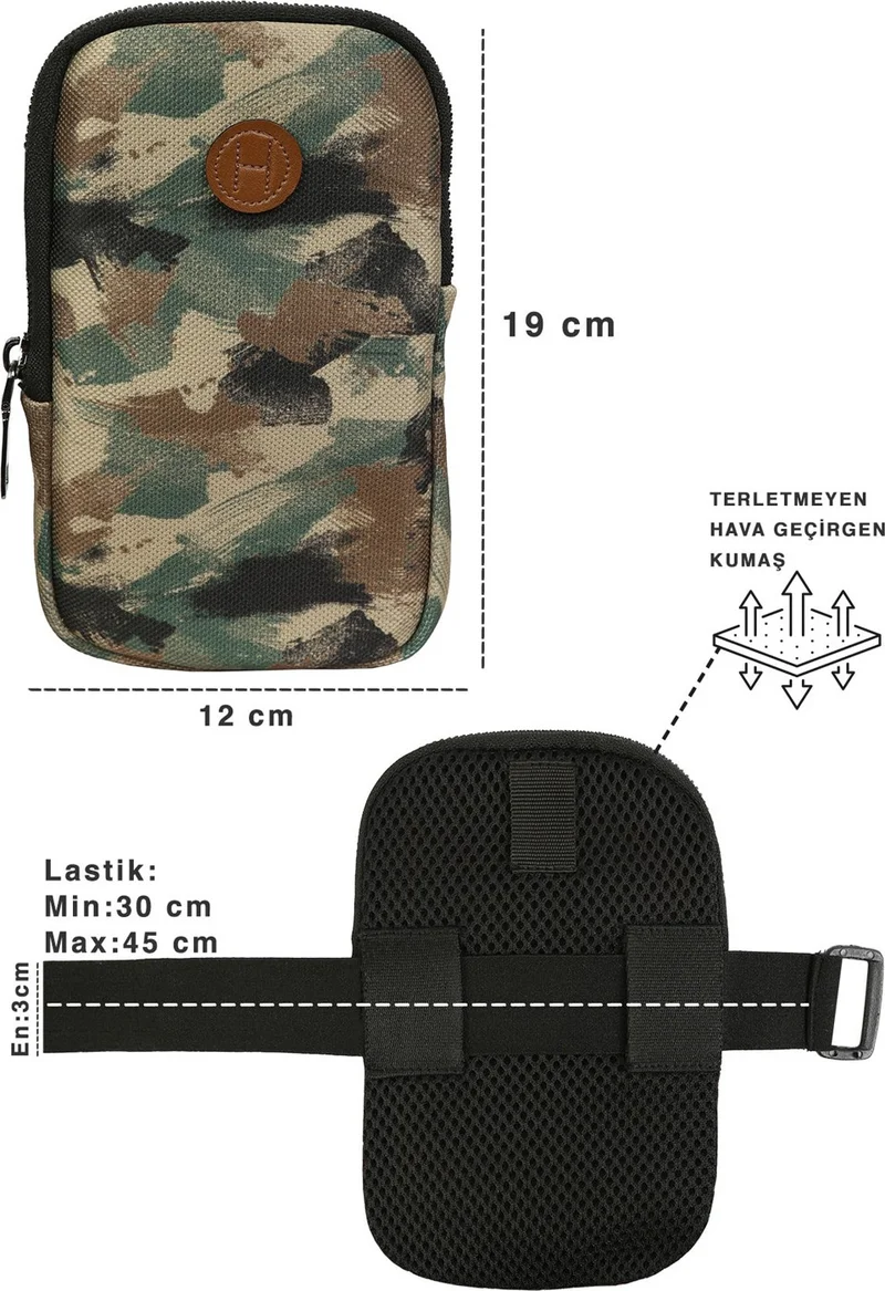 Hamur Dough Sports Arm Wrist Phone Bag Camouflage