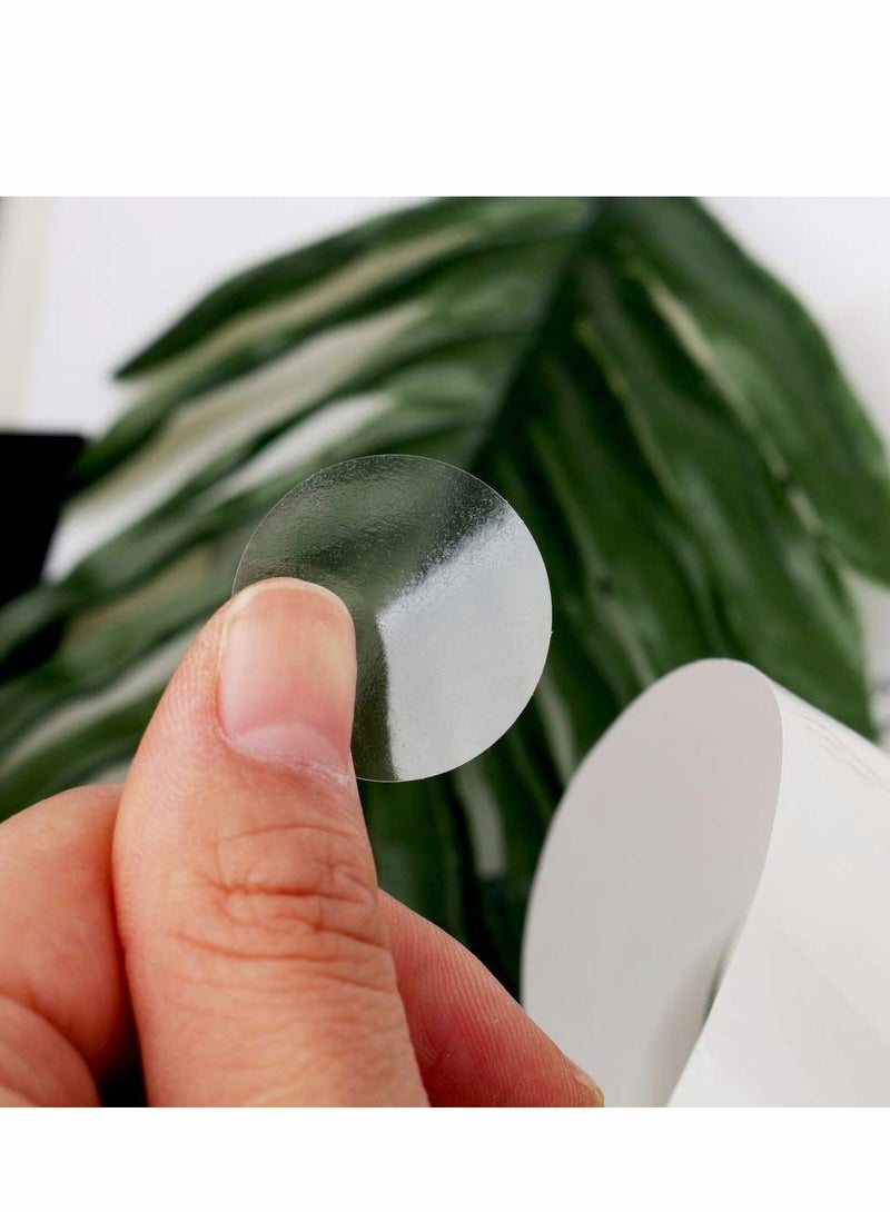 Excefore Retail Package Seals, 1000 Pcs Clear 2.5cm Round Circle Wafer Seal Sticker Labels for Envelopes, Box and Gift Packaging (500 Per Roll) - Image 2