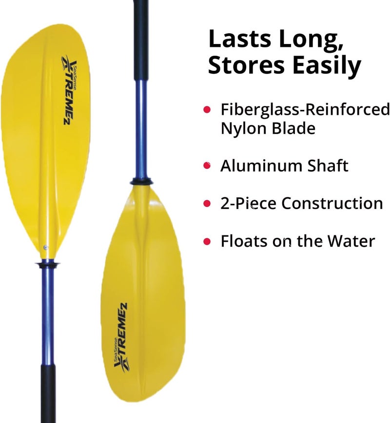 SeaSense Xtreme 2 Kayak Paddle, 96” - Fiberglass Reinforced Nylon Blades, 2-Piece Construction - Great for Sport, Sea, Whitewater, Recreational & Fishing Kayaking - Image 2