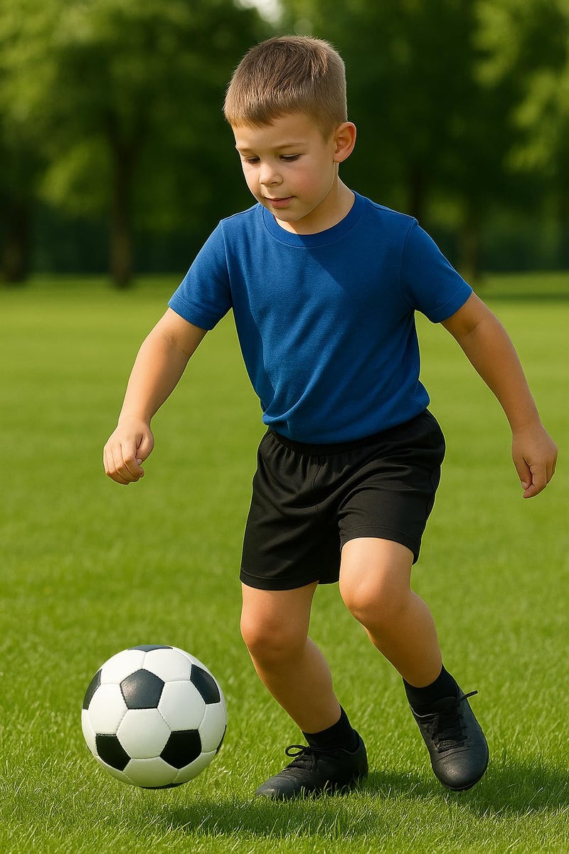 Just 4 Kicks Boy's Soccer Shorts, Youth Sizes Training Soccer Shorts Black (YL) - Image 3