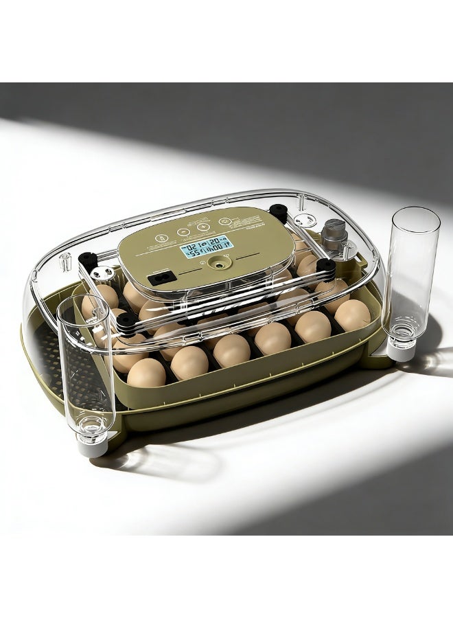 24 Egg Incubator,Automatic Digital Hatching Eggs with Fully Turner,Poultry Hatching Machine with Humidity Control Automatic Water Adding for Chicken Duck Quail Bird Eggs - Image 1