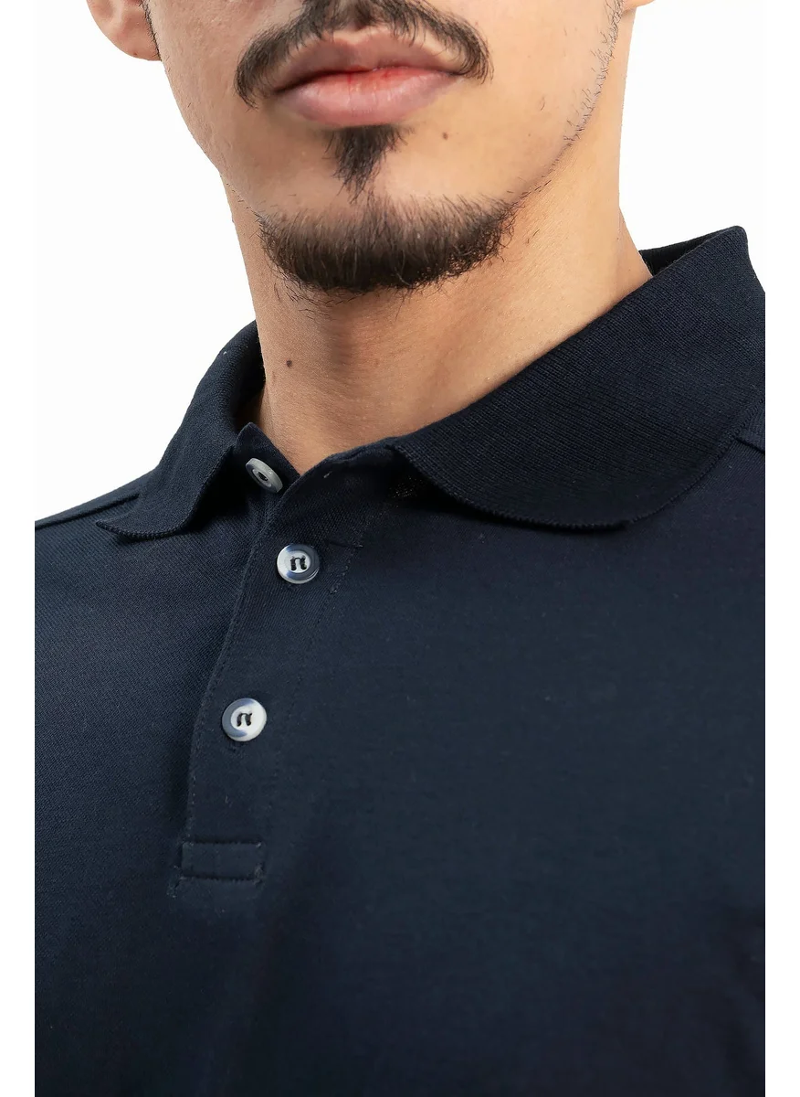 Wecre8 Men Navy Polo T-Shirt By WECRE8