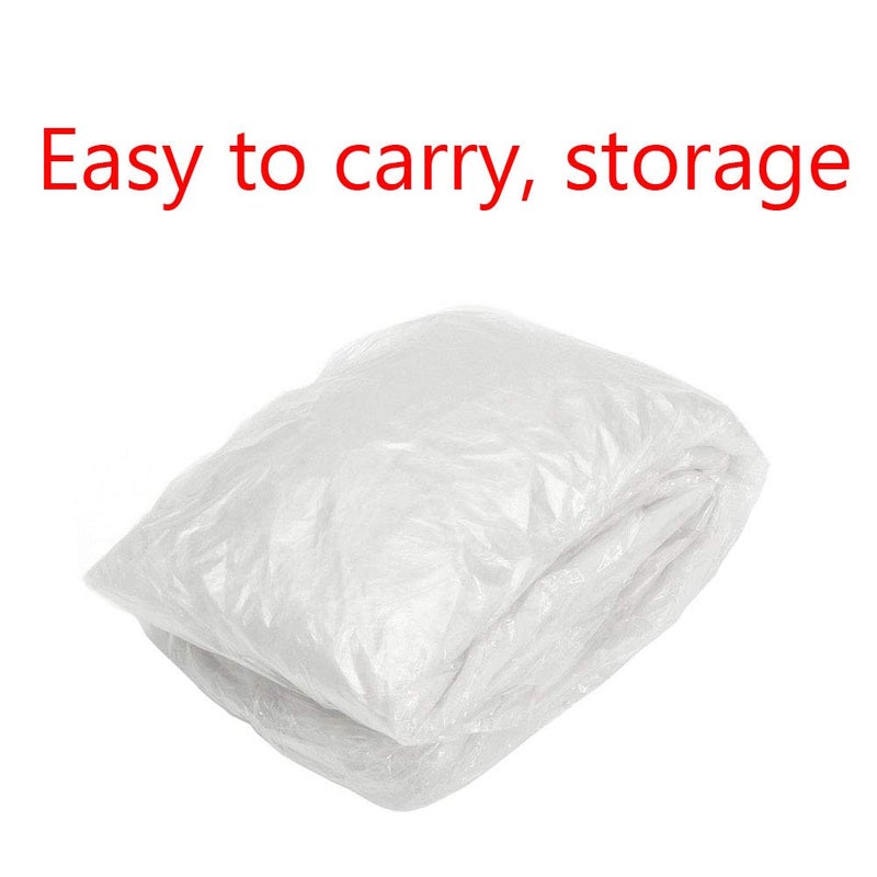 ESUPPORT Elastic Band Clear Plastic Disposable Universal Car Covers Rain Dust Garage Cover Waterproof Temporary 12ft X 22ft - Image 5