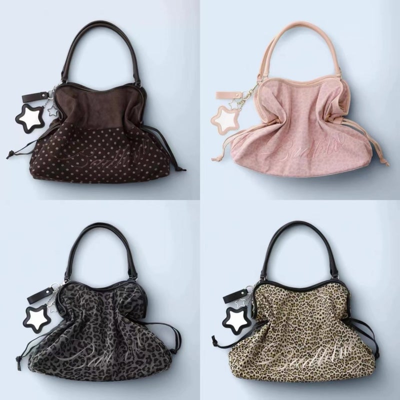 BadBlue Women's Embroidered Leopard Print Bucket Bag - Image 1