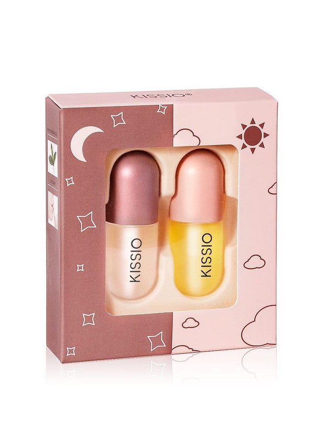 KISSIO KISSIO Lip Plumper Set,Natural Lip Plumper,Lip Care, Lip Plumper Gloss,Lip Moisturizing Beautiful,Day Ues And Night Ues Set(2PCS) - Image 1