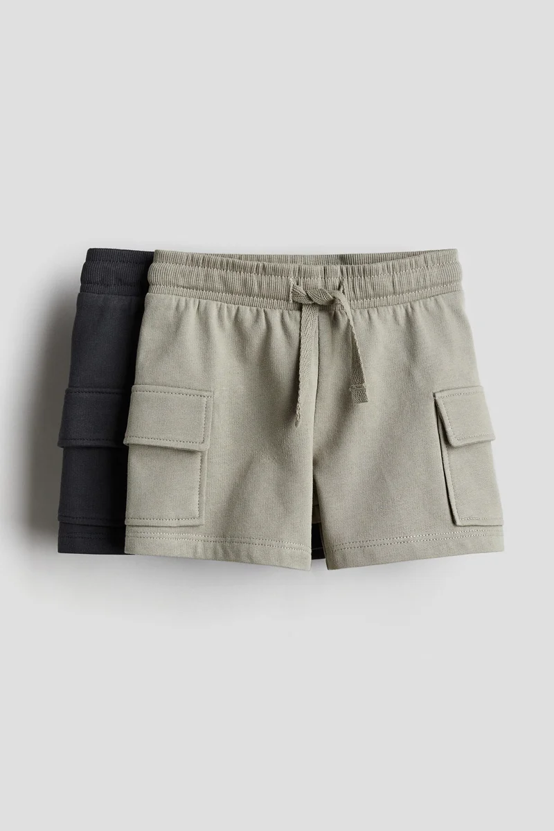 H&M 2-pack cargo sweatshirt shorts