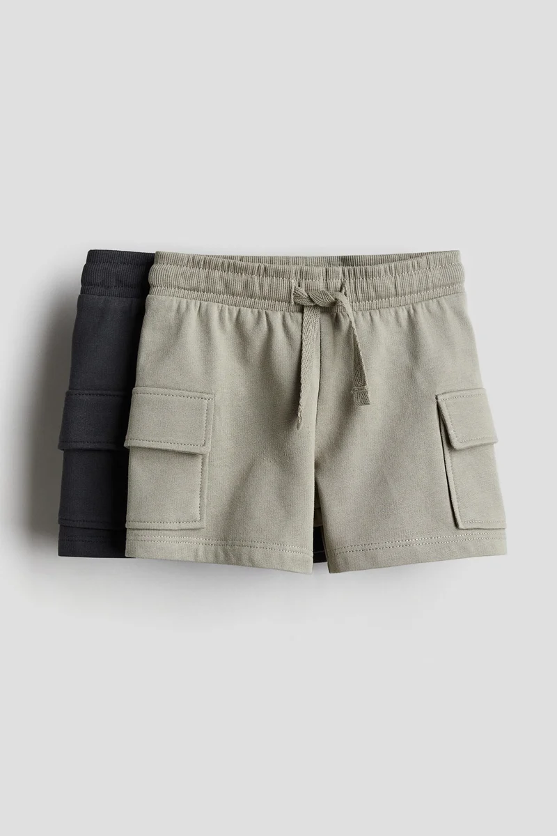 H&M 2-pack cargo sweatshirt shorts