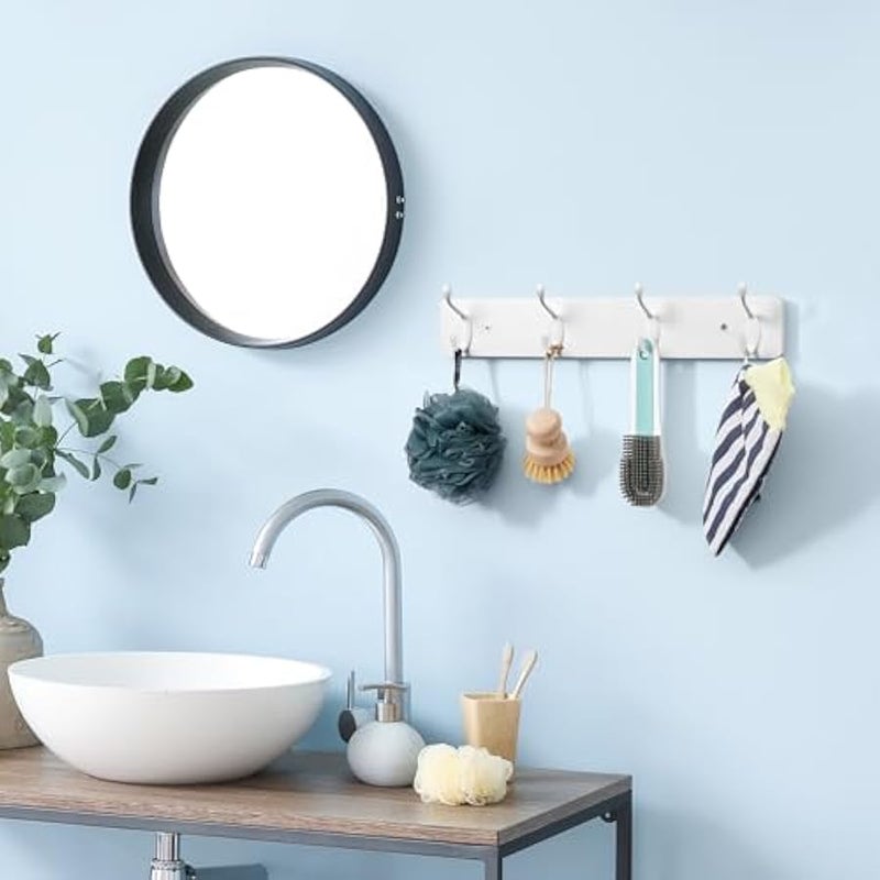 Heavy Duty Coat Rack Wall Mount - White Coat Hooks Wall Mounted for Jackets Hats Towels Purse Dog Leashes - Coat Hanger for Entryway Closet Mudroom Laundry Children's Room Bathroom - Image 4