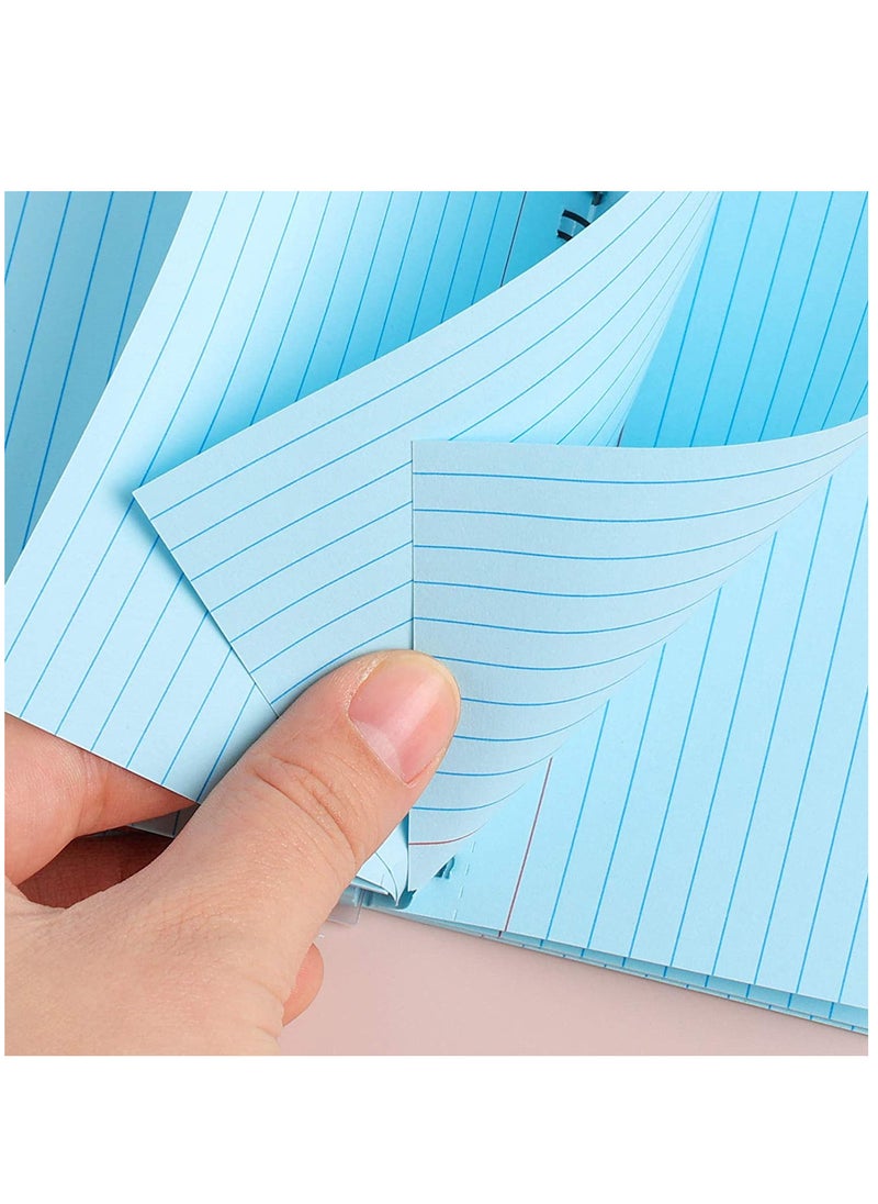 Generic - 8 Packs Multicolor Index Cards 3x5 Inches Ruled Index Cards Spiral Note Taking Paper - Image 1