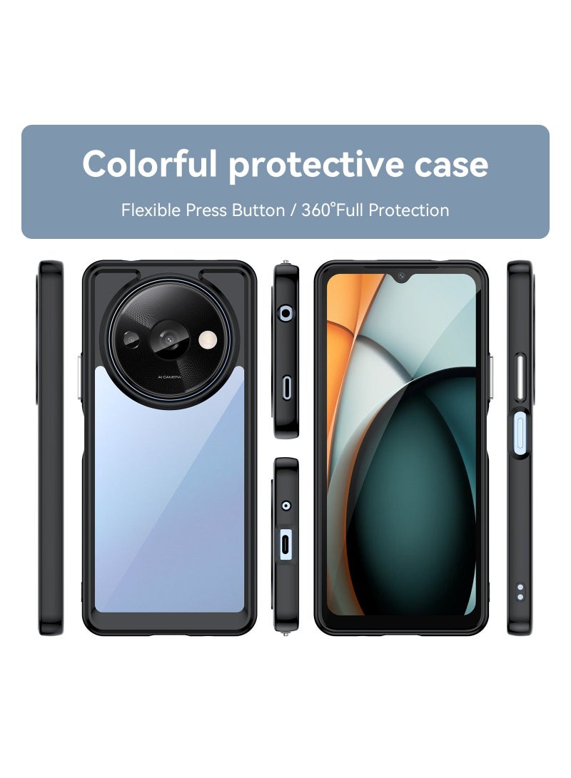 Phone case for Xiaomi Redmi A3/ Xiaomi Poco C61 Clear Back Soft TPU Shockproof Bumper Protection Cover - Image 2