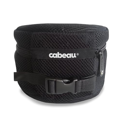 Cabeau Deluxe Travel Neck Pillow Case Premium Compact Carrying Case, Compresses Pillow in Half - Quick-Release Clasp Attaches to Carry-On Bags - Mesh Pocket Holds Travel Accessories, Black, Red, Red - Image 2