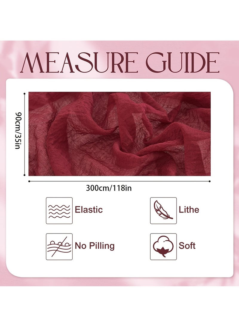 ليوكور مفارش طاولة من البوليستر من 3M، بلون واحد، تصميم شاش منسوج 90×300 سم، لحفلات الزفاف، وحفلات استقبال المولود الجديد، وحفلات الزفاف، والخطوبة، وأعياد الميلاد، والحفلات، وديكور المنزل - Image 3