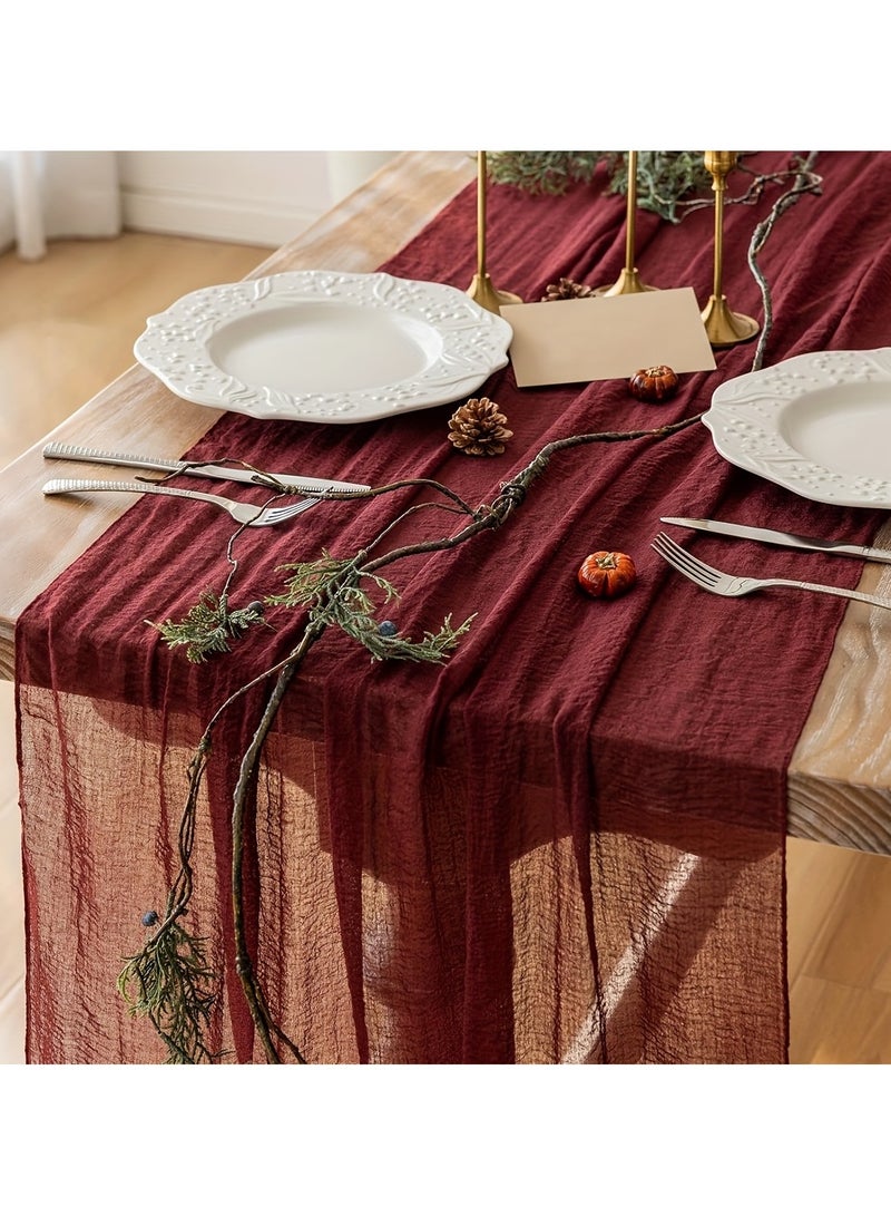 ليوكور مفارش طاولة من البوليستر من 3M، بلون واحد، تصميم شاش منسوج 90×300 سم، لحفلات الزفاف، وحفلات استقبال المولود الجديد، وحفلات الزفاف، والخطوبة، وأعياد الميلاد، والحفلات، وديكور المنزل - Image 4