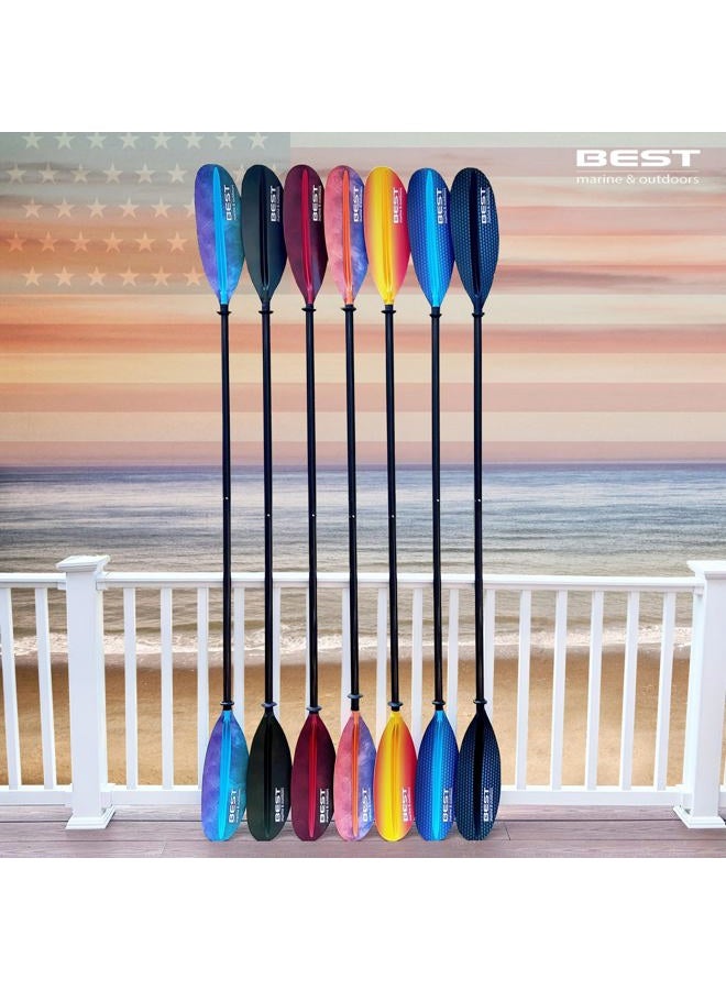 Best Marine and Outdoors Best Marine Kayak Paddle. 220cm Premium Carbon Fiber Paddle with Reinforced Fiberglass Blades. 33oz Lightweight Oar for Kayaks. Two-Piece Adjustable Kayaking Paddles Accessories (Black Prism, 220) - Image 5