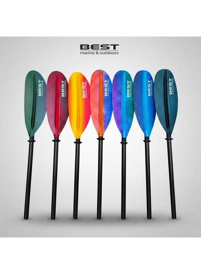 Best Marine and Outdoors Best Marine Kayak Paddle. 220cm Premium Carbon Fiber Paddle with Reinforced Fiberglass Blades. 33oz Lightweight Oar for Kayaks. Two-Piece Adjustable Kayaking Paddles Accessories (Black Prism, 220) - Image 3