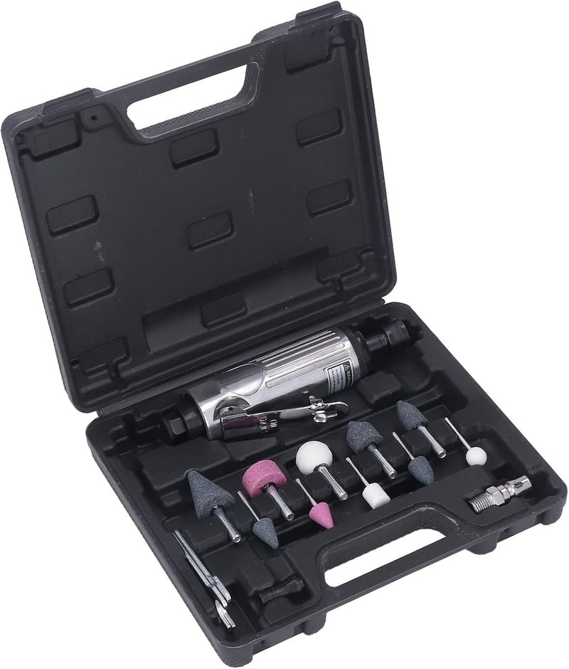 1/4in Air Die Grinder Kit, Pneumatic Die Grinder with Straight Handle, 22000 RPM Portable Polishing and Grinding Tool for Metal Wood Detail Work - Image 2