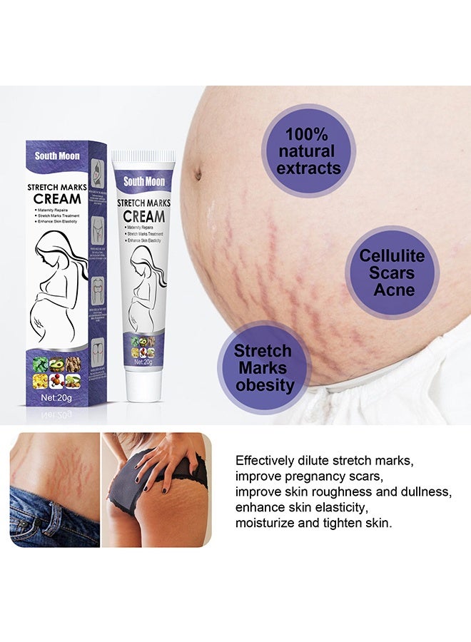 ساوث مون كريم علامات التمدد - تركيبة مستخلص الجلسرين الغذائية النباتية الطبيعية ، الوقاية من علامات التمدد ، مرطب الجسم للندبات القديمة 20 جم - Image 4