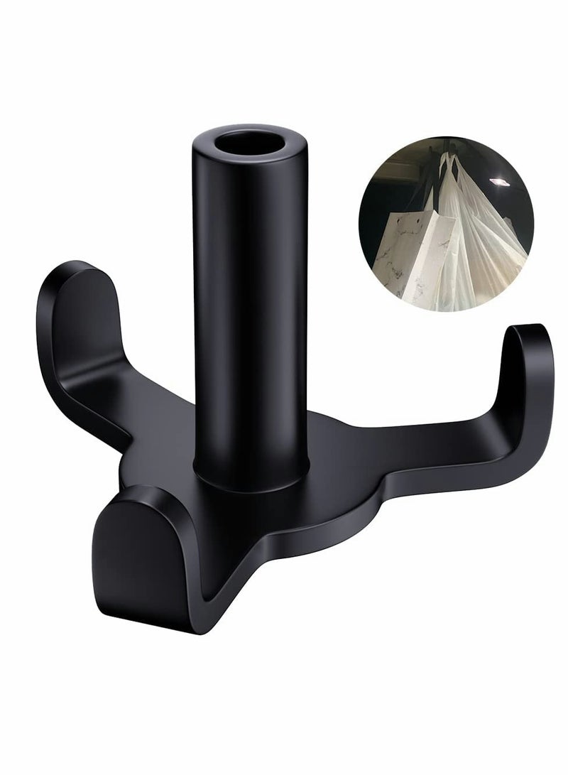 SOLARAE Trunk Grocery Bag Hook for Tesla Model 3, Car Hook Shopping Bags Hanger Organizer Holder for Model 3 Accessories Upgrade Aluminum Black Grocery Bag Hook - Image 1