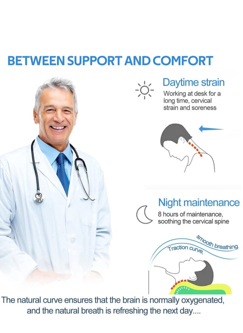 Cervical Neck Support Pillow - Ideal for Proper Spinal Alignment and Neck Pain Relief - Image 2
