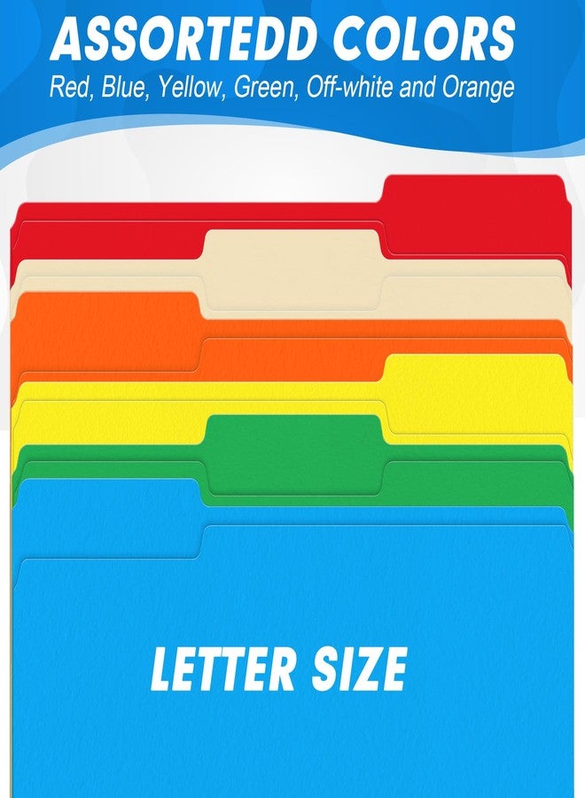 HERKKA File Folder, HERKKA 120 Pack 1/3 Cut Tab File Folders, Colored File Folders Designed for Office and Classroom Use, Letter Size, Assorted 6 Colors - Image 5