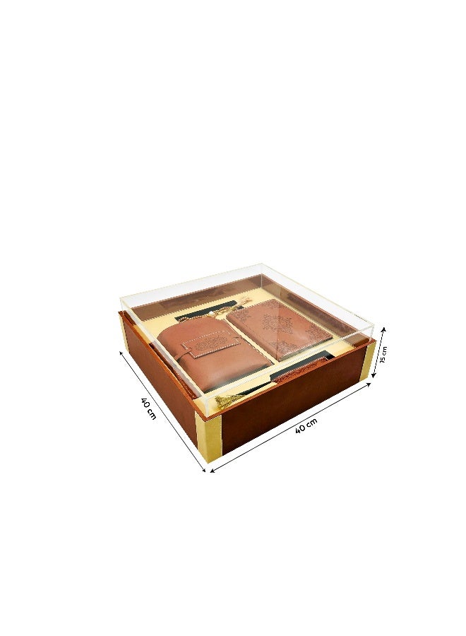 SIDDIQ 23R199 Acrylic Quran Box With Prayer Rug&Rosary (40W X 40L X 15H) 