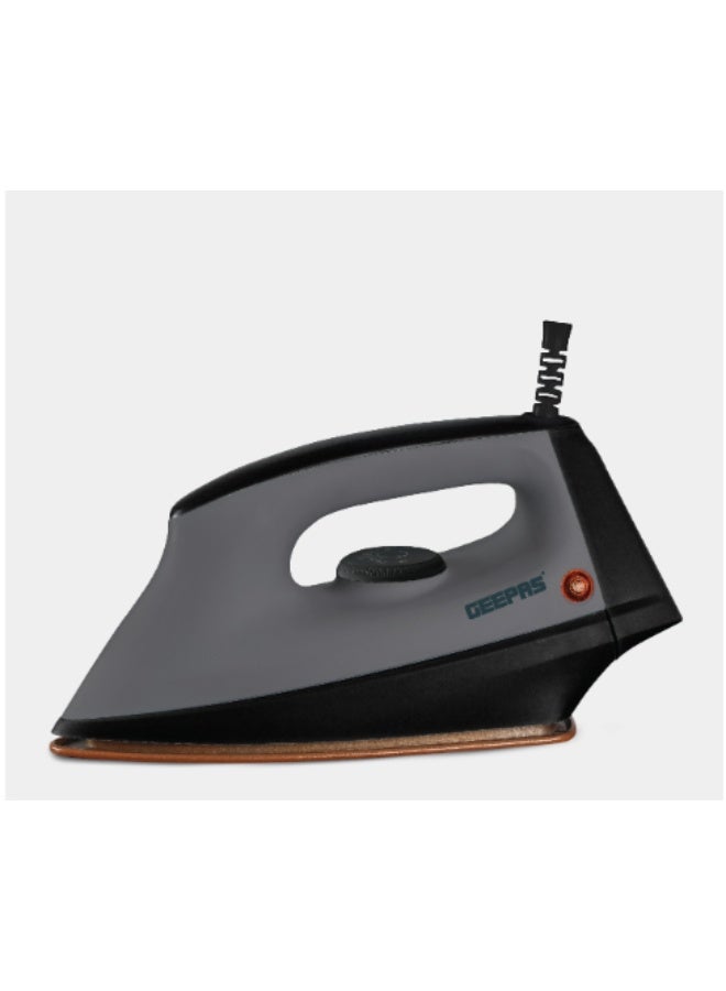 Smart Ceramic Heavy Iron 1200 W Power | Nonstick Ceramic Coated Soleplate, Comfortable Handle | Temperature Setting Dial, Overheat Safety Protection | Suitable for All Kinds of Fabric | GDI23024 2 Years Warranty Black and Grey 1200 W GDI23024 Grey & Black